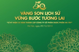 Ha Tay Pharmaceutical Company's 50th anniversary and received the Merit of the Hanoi People's Committee